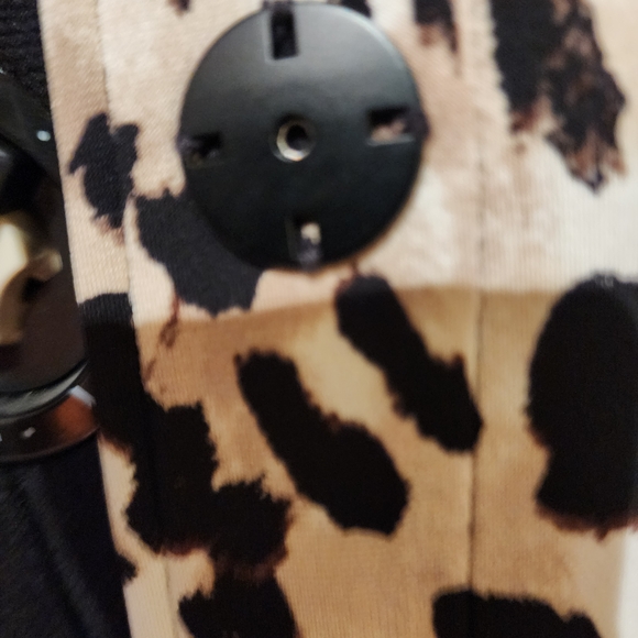 Susan Graver Leopard Print Trench Coat - Picture 4 of 6